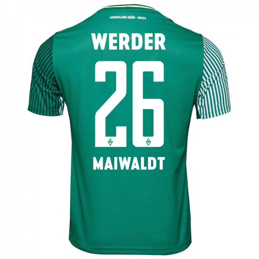 Criança Camisola Julius Maiwaldt #26 Verde Principal 2023/24 Camisa