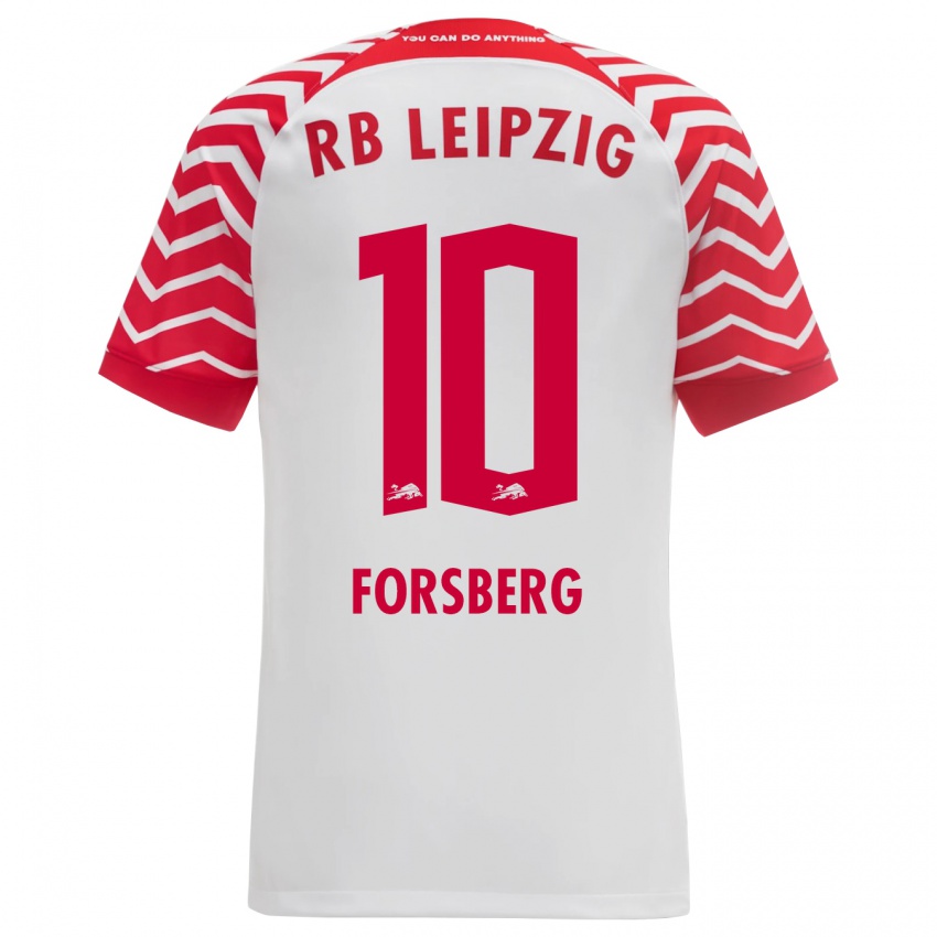 Criança Camisola Emil Forsberg #10 Branco Principal 2023/24 Camisa