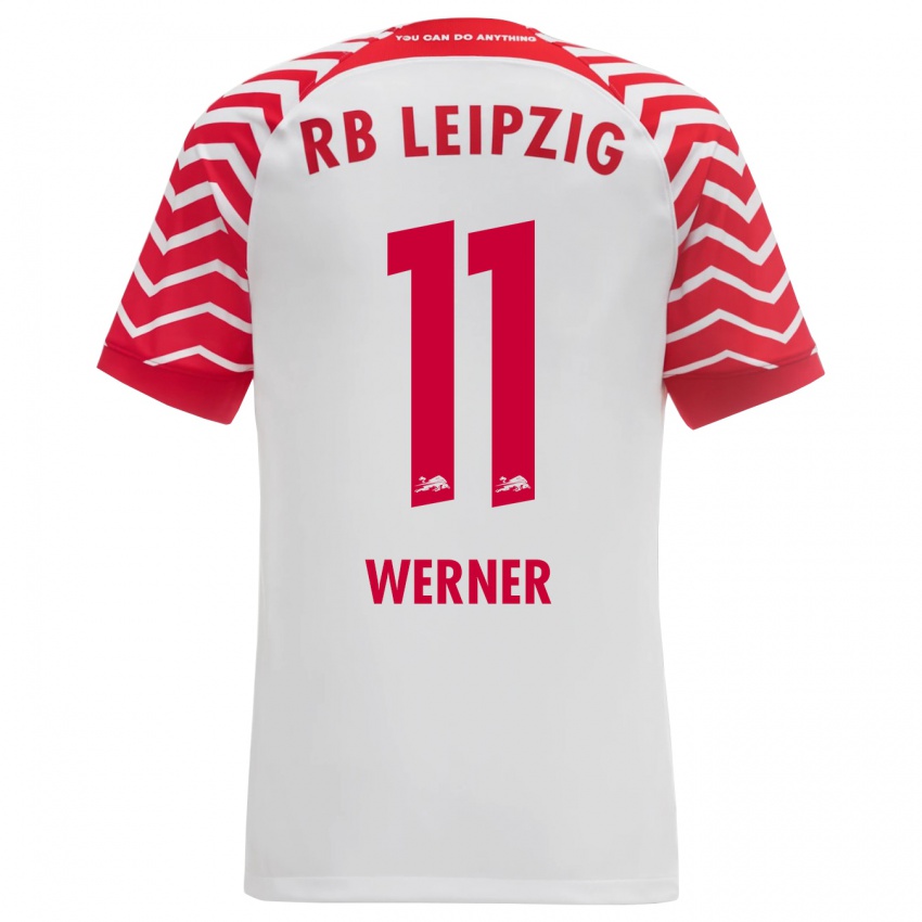 Criança Camisola Timo Werner #11 Branco Principal 2023/24 Camisa