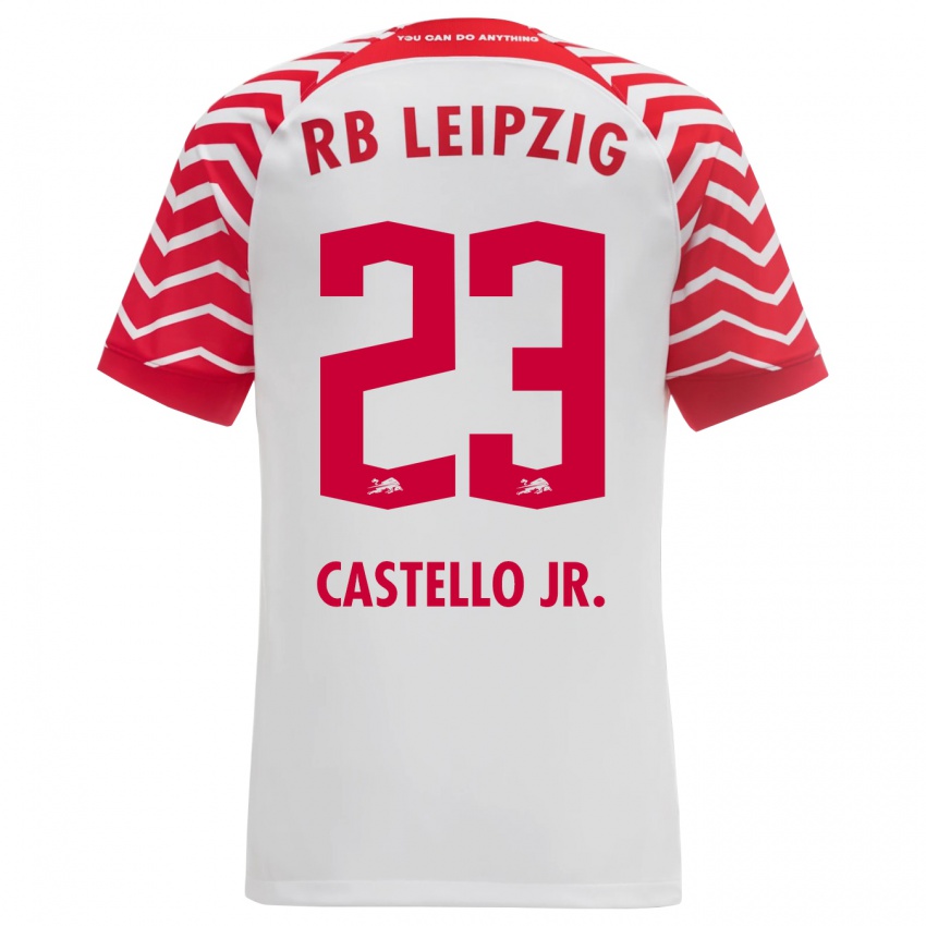 Criança Camisola Castello Lukeba #23 Branco Principal 2023/24 Camisa