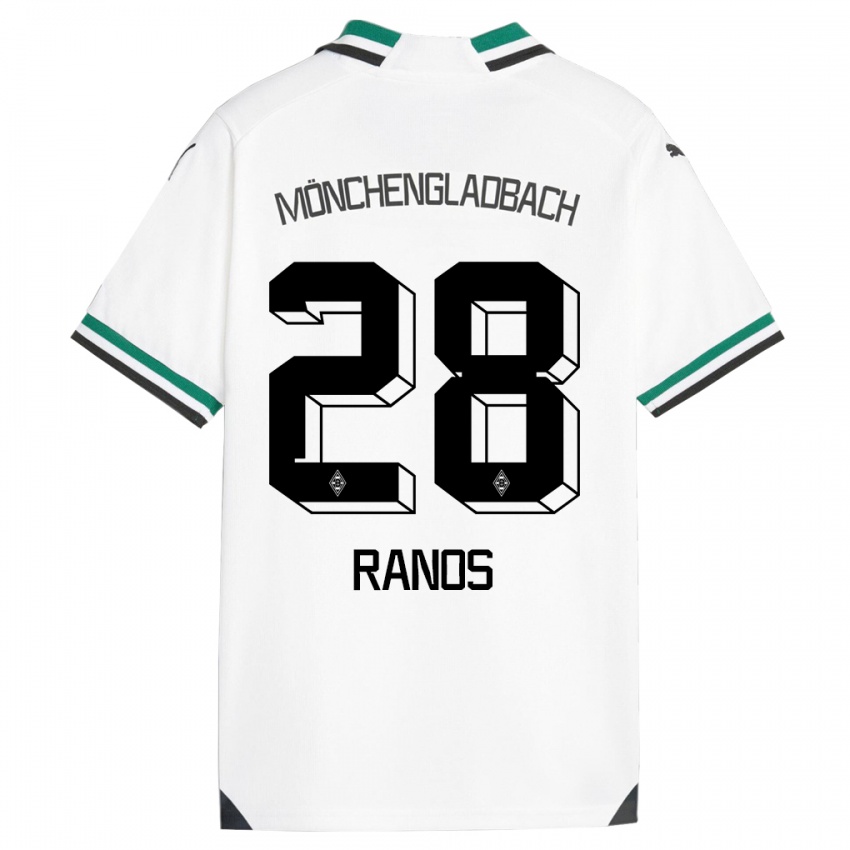 Criança Camisola Grant-Leon Ranos #28 Branco Verde Principal 2023/24 Camisa