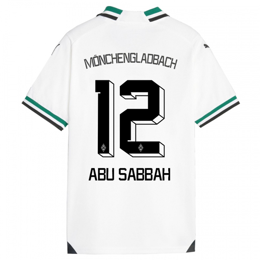 Criança Camisola Sarah Abu Sabbah #12 Branco Verde Principal 2023/24 Camisa