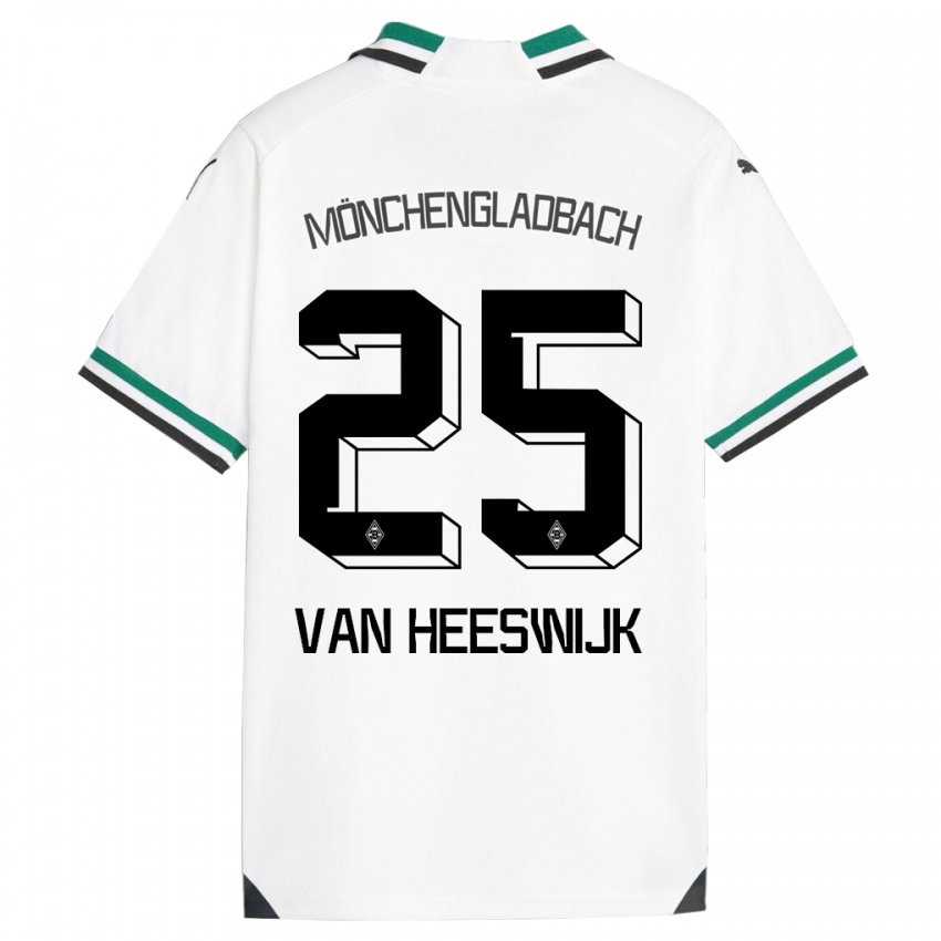 Criança Camisola Amber Van Heeswijk #25 Branco Verde Principal 2023/24 Camisa