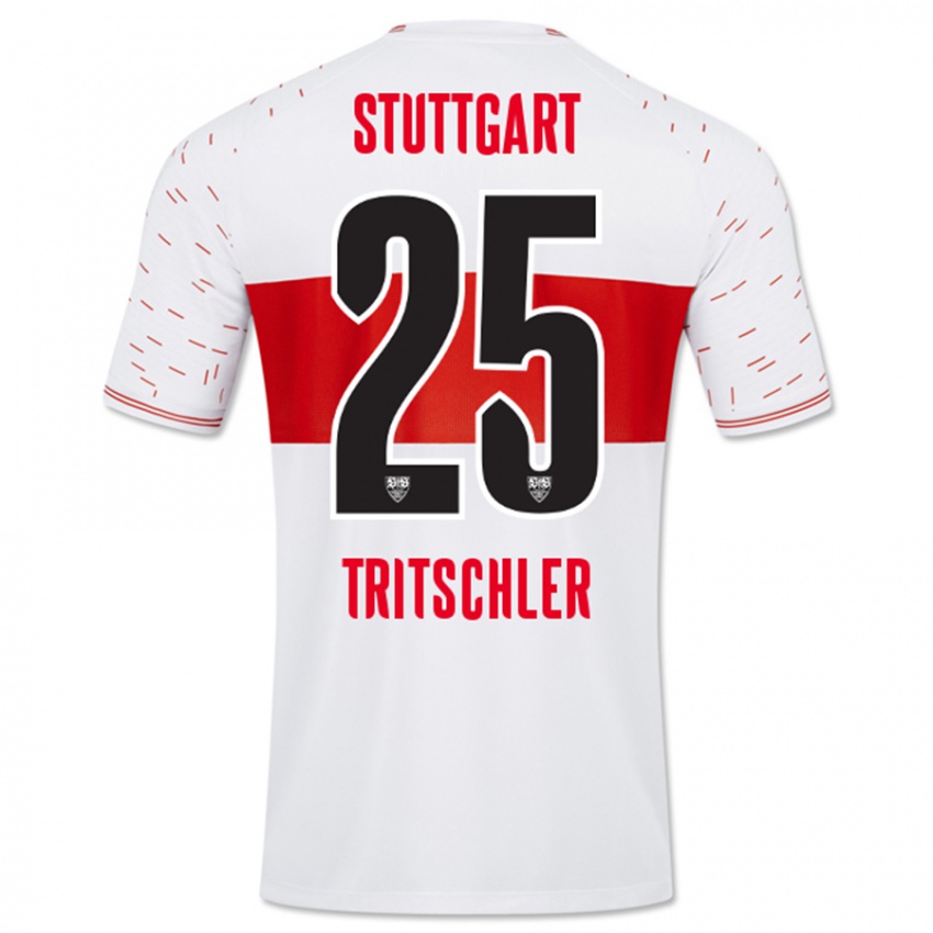 Criança Camisola David Tritschler #25 Branco Principal 2023/24 Camisa