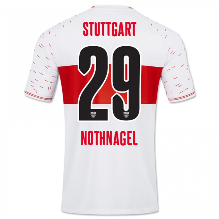 Criança Camisola Dominik Nothnagel #29 Branco Principal 2023/24 Camisa