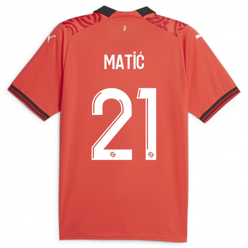 Criança Camisola Nemanja Matic #21 Vermelho Principal 2023/24 Camisa