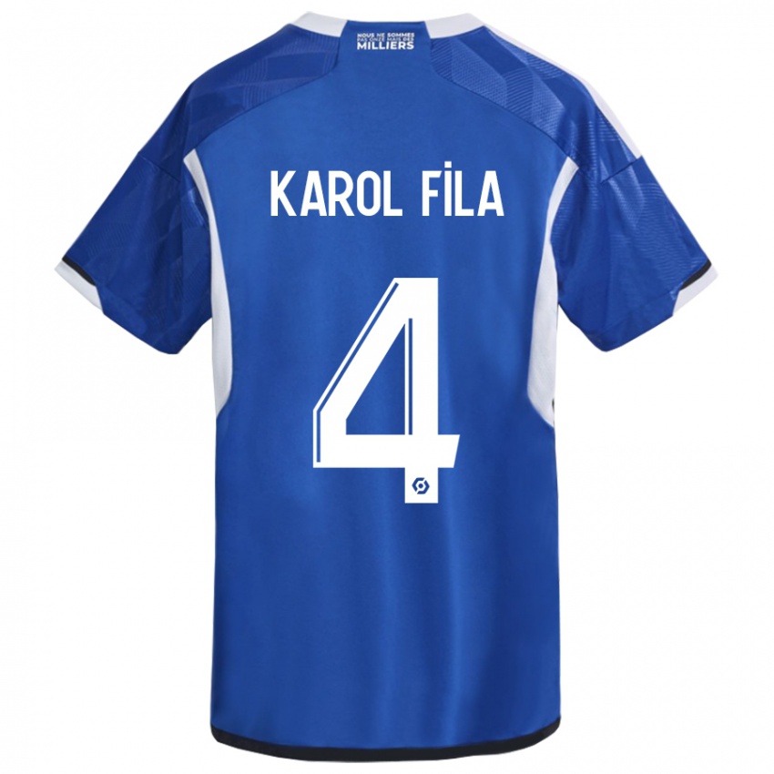 Criança Camisola Karol Fila #4 Azul Principal 2023/24 Camisa