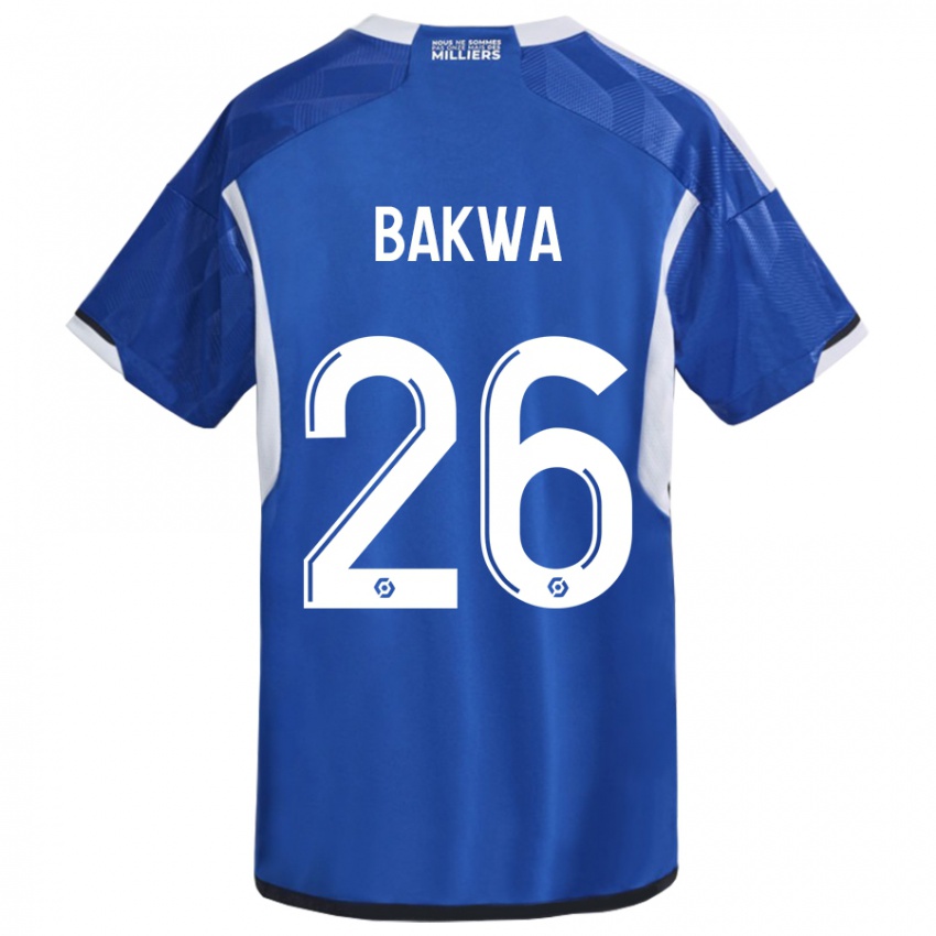 Criança Camisola Dilane Bakwa #26 Azul Principal 2023/24 Camisa