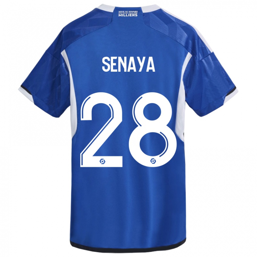 Criança Camisola Marvin Senaya #28 Azul Principal 2023/24 Camisa