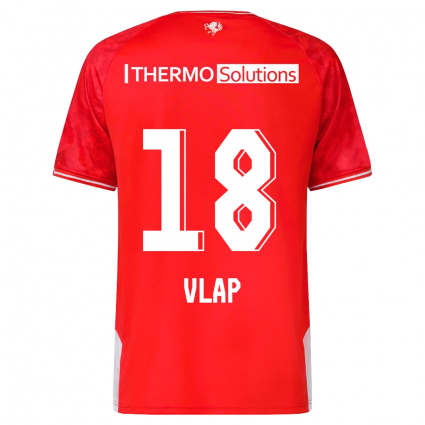 Criança Camisola Michel Vlap #18 Vermelho Principal 2023/24 Camisa