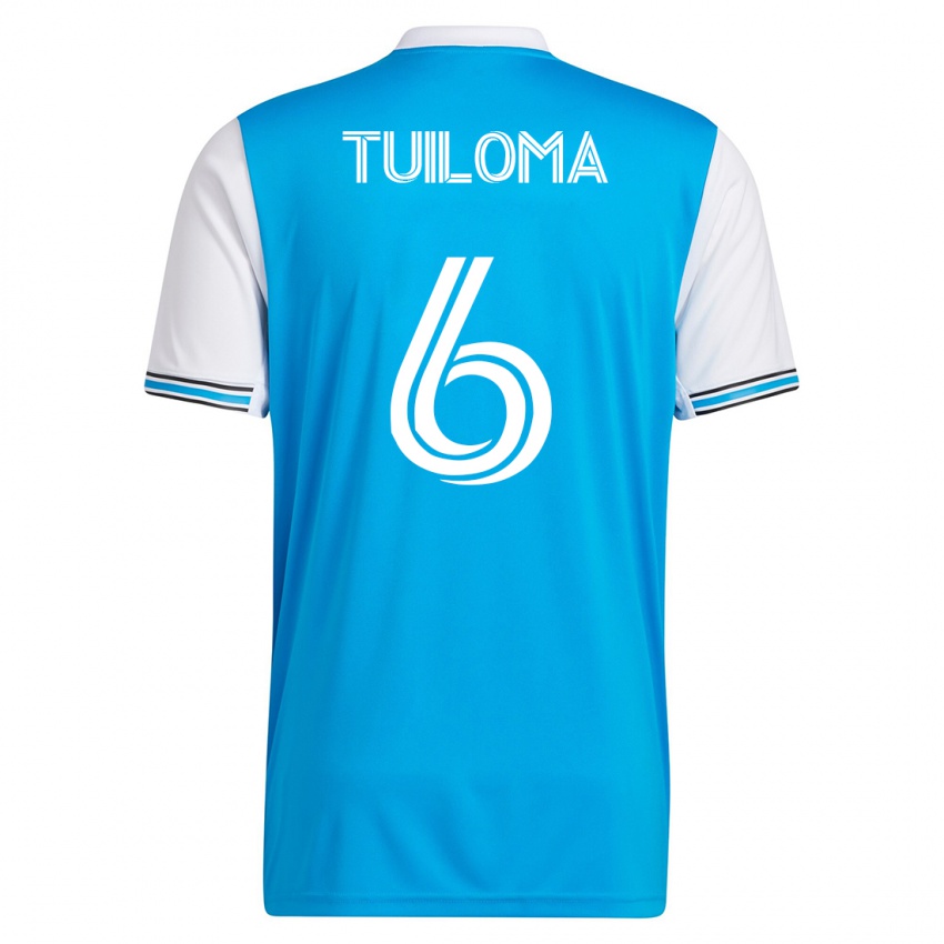 Criança Camisola Bill Tuiloma #6 Azul Principal 2023/24 Camisa