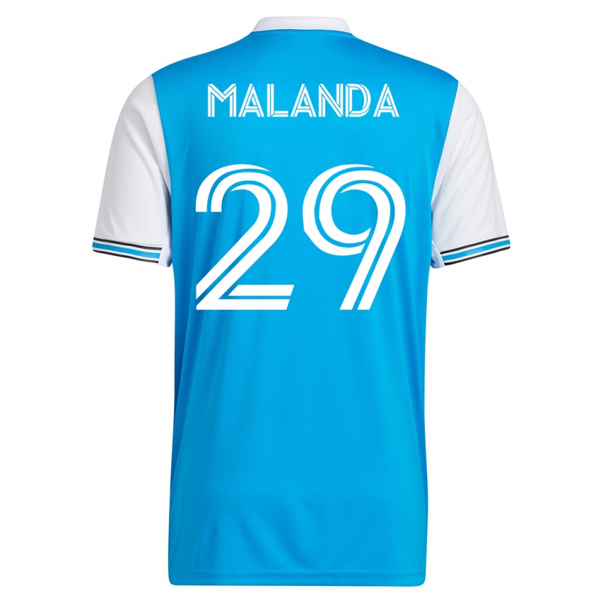 Criança Camisola Adilson Malanda #29 Azul Principal 2023/24 Camisa