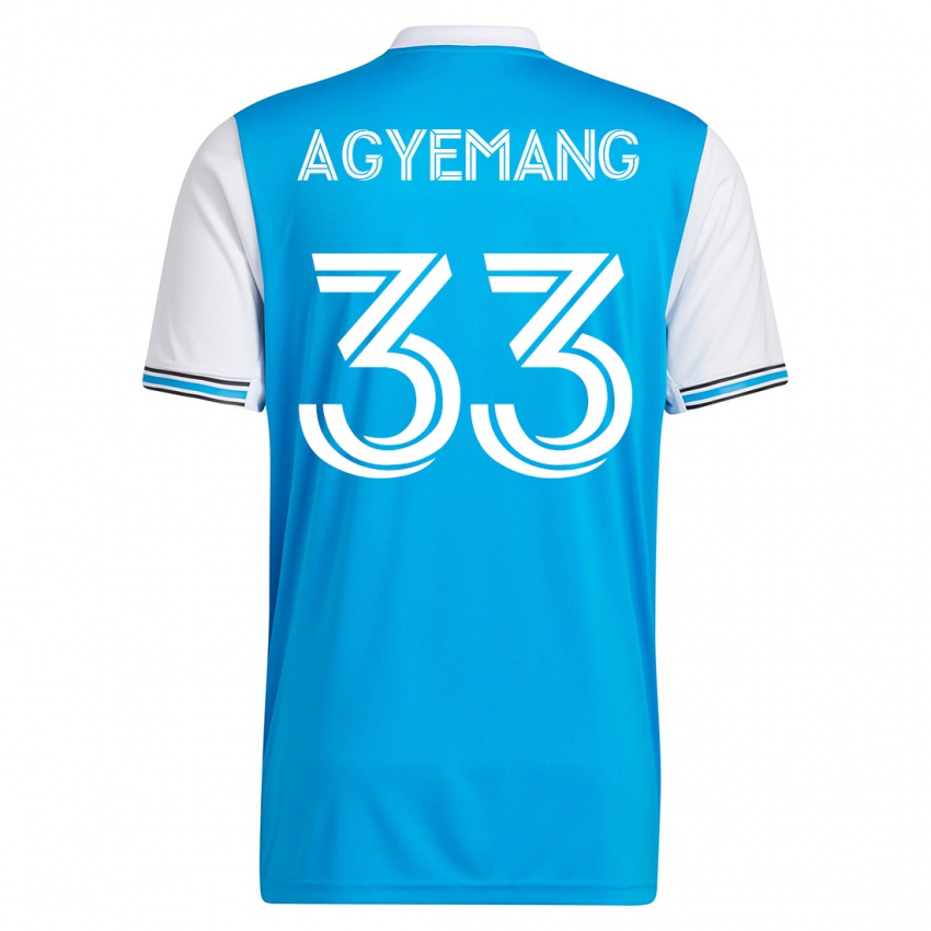 Criança Camisola Patrick Agyemang #33 Azul Principal 2023/24 Camisa