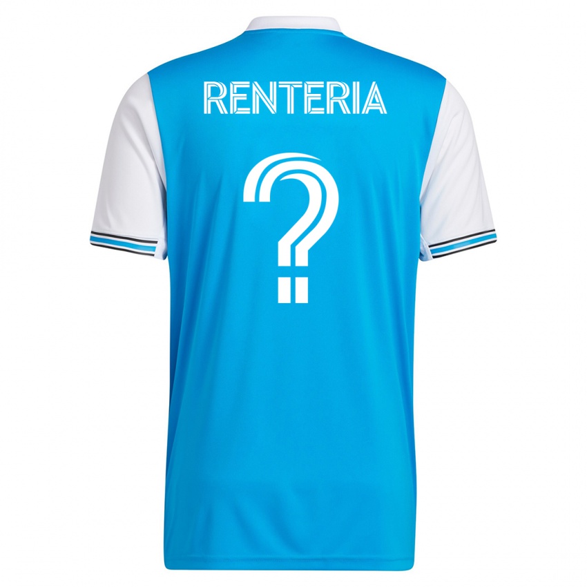 Criança Camisola Adrian Renteria #0 Azul Principal 2023/24 Camisa