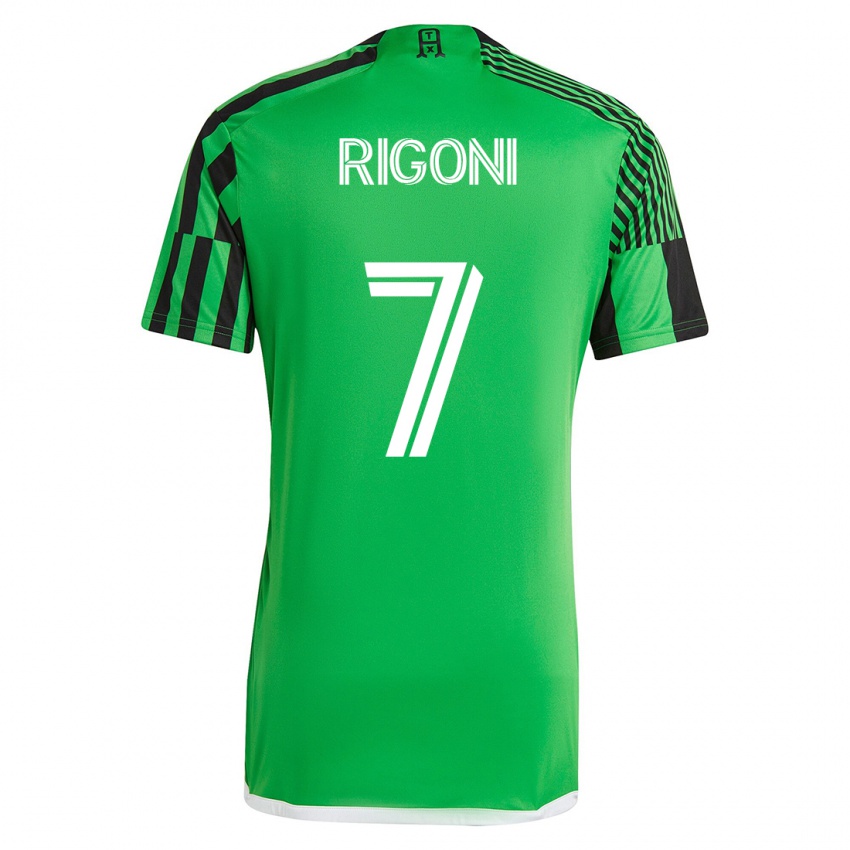 Criança Camisola Emiliano Rigoni #7 Verde Preto Principal 2023/24 Camisa