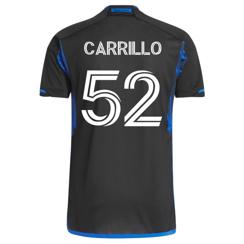 Criança Camisola Israel Carrillo #52 Azul Preto Principal 2023/24 Camisa