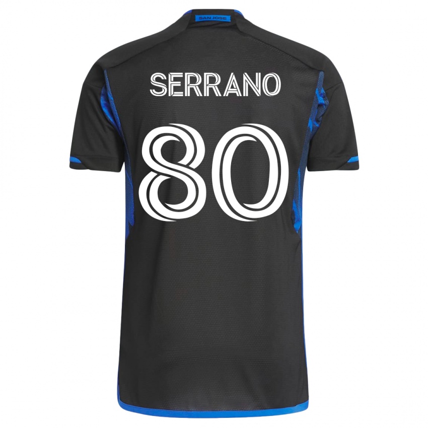 Criança Camisola David Serrano #80 Azul Preto Principal 2023/24 Camisa