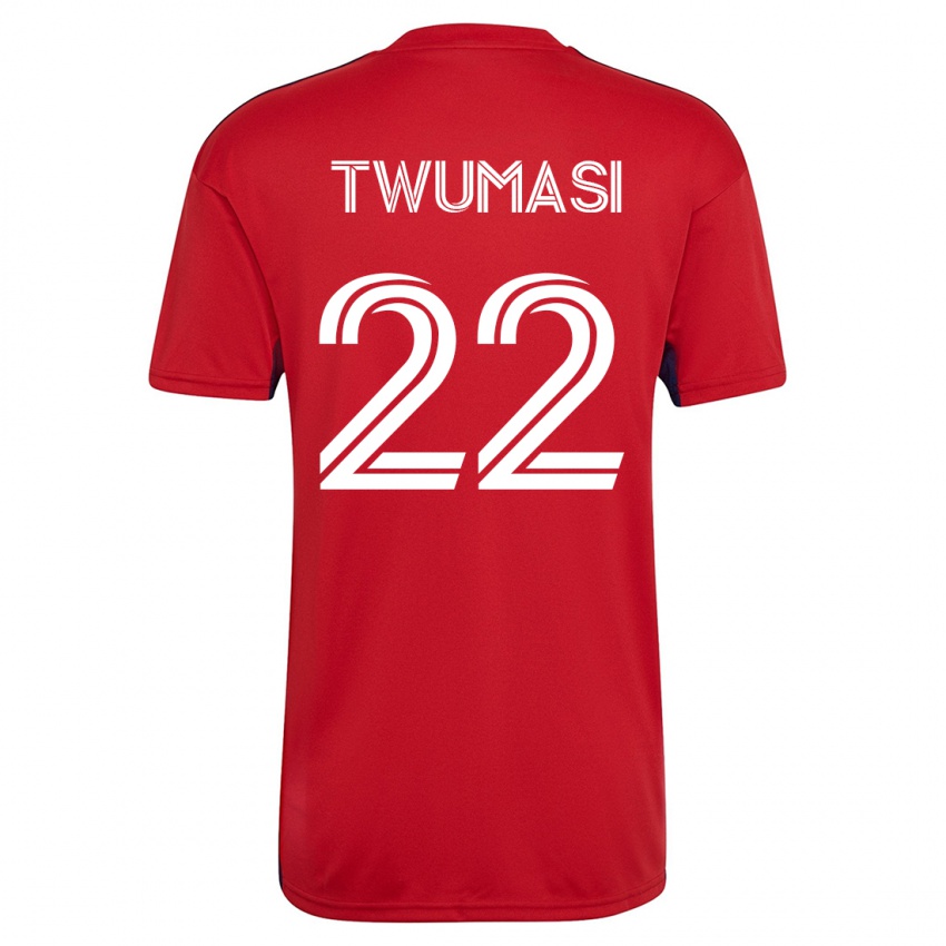 Criança Camisola Ema Twumasi #22 Vermelho Principal 2023/24 Camisa