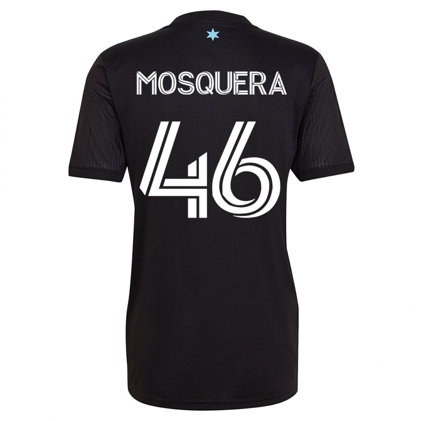 Criança Camisola Juan Camilo Mosquera #46 Preto Principal 2023/24 Camisa