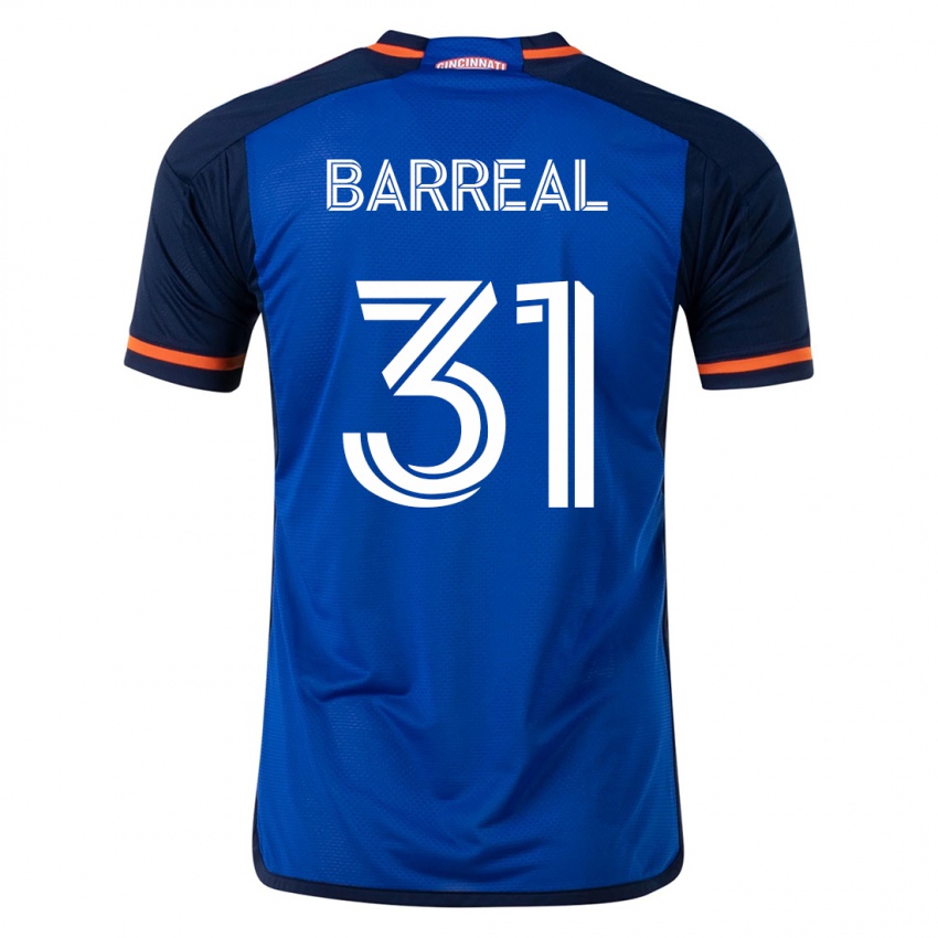 Criança Camisola Álvaro Barreal #31 Azul Principal 2023/24 Camisa