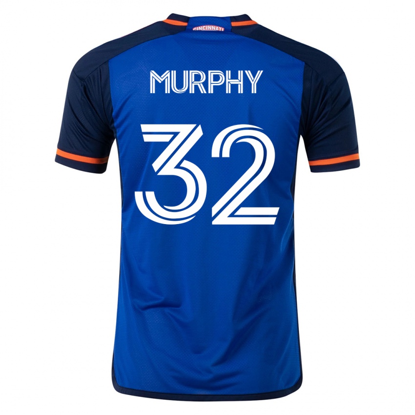 Criança Camisola Ian Murphy #32 Azul Principal 2023/24 Camisa