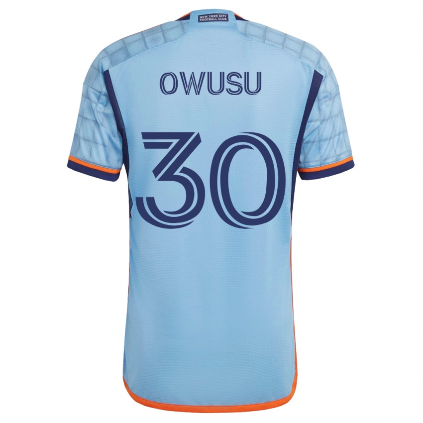 Criança Camisola Samuel Owusu #30 Azul Principal 2023/24 Camisa