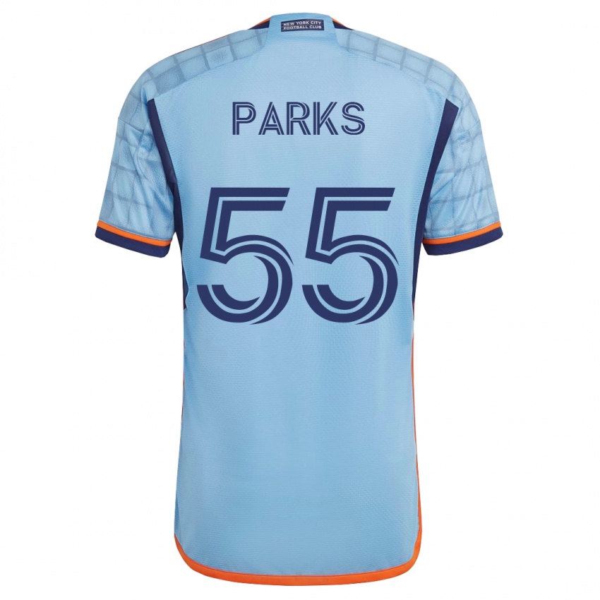 Criança Camisola Keaton Parks #55 Azul Principal 2023/24 Camisa