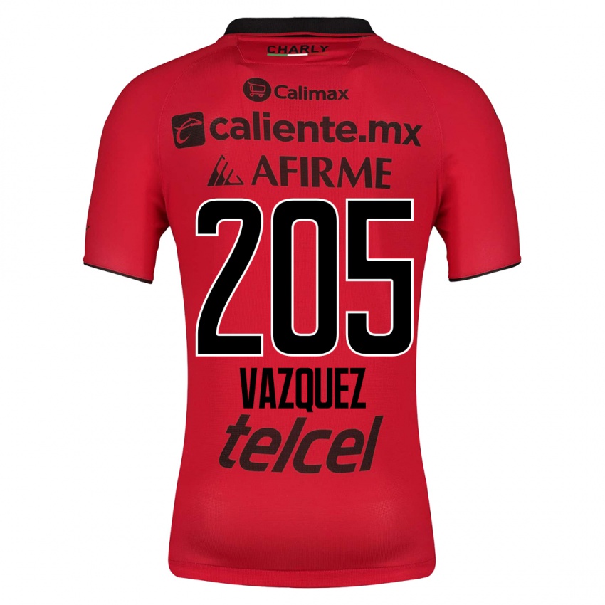 Criança Camisola Aldair Vázquez #205 Vermelho Principal 2023/24 Camisa