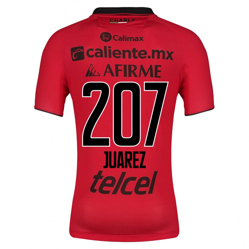 Criança Camisola José Juárez #207 Vermelho Principal 2023/24 Camisa