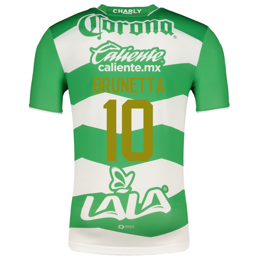 Criança Camisola Juan Brunetta #10 Verde Principal 2023/24 Camisa