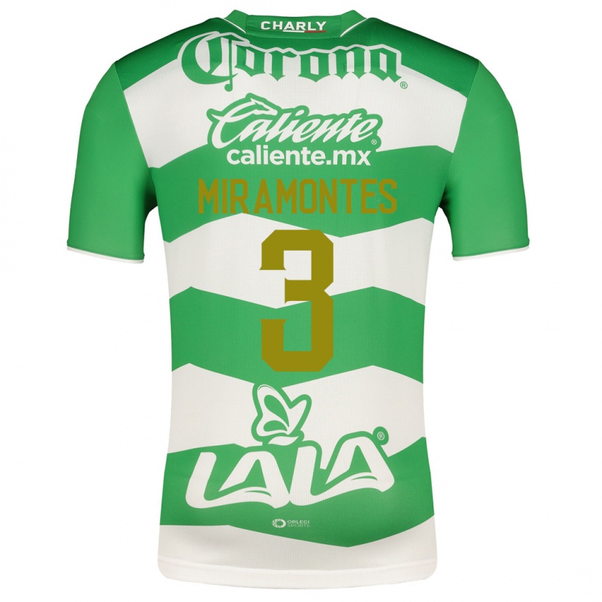 Criança Camisola Natalia Miramontes #3 Verde Principal 2023/24 Camisa