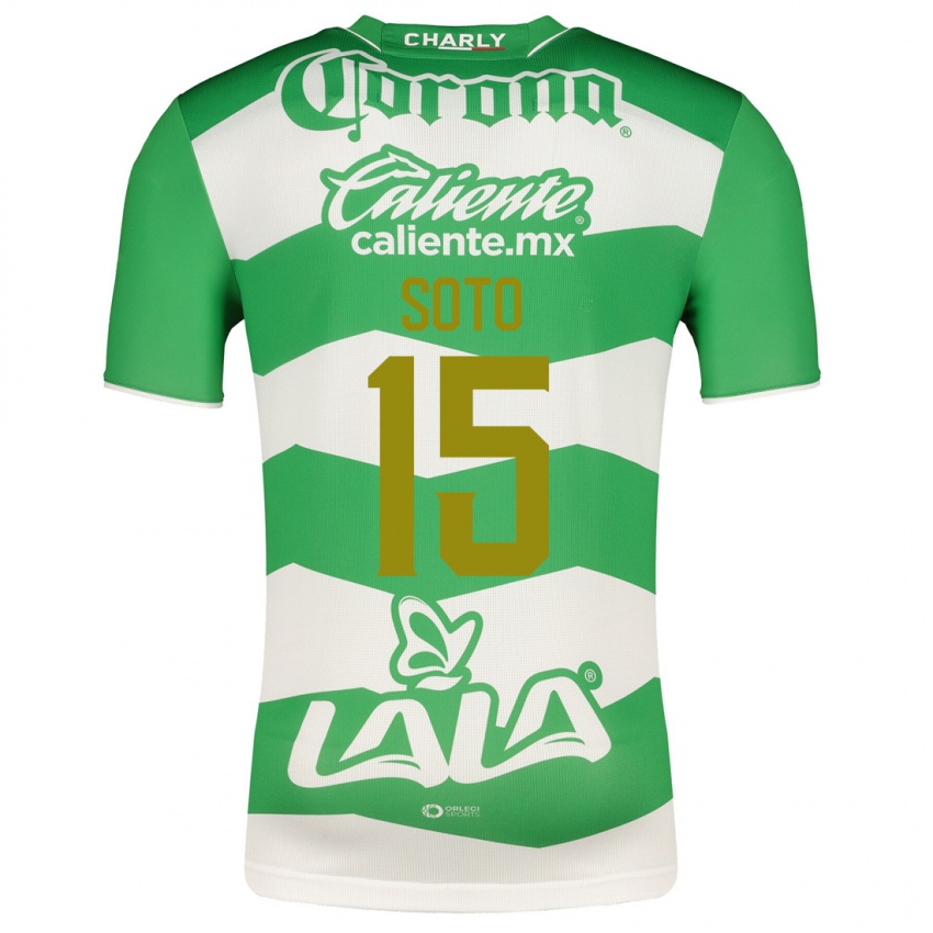 Criança Camisola Stephanie Soto #15 Verde Principal 2023/24 Camisa