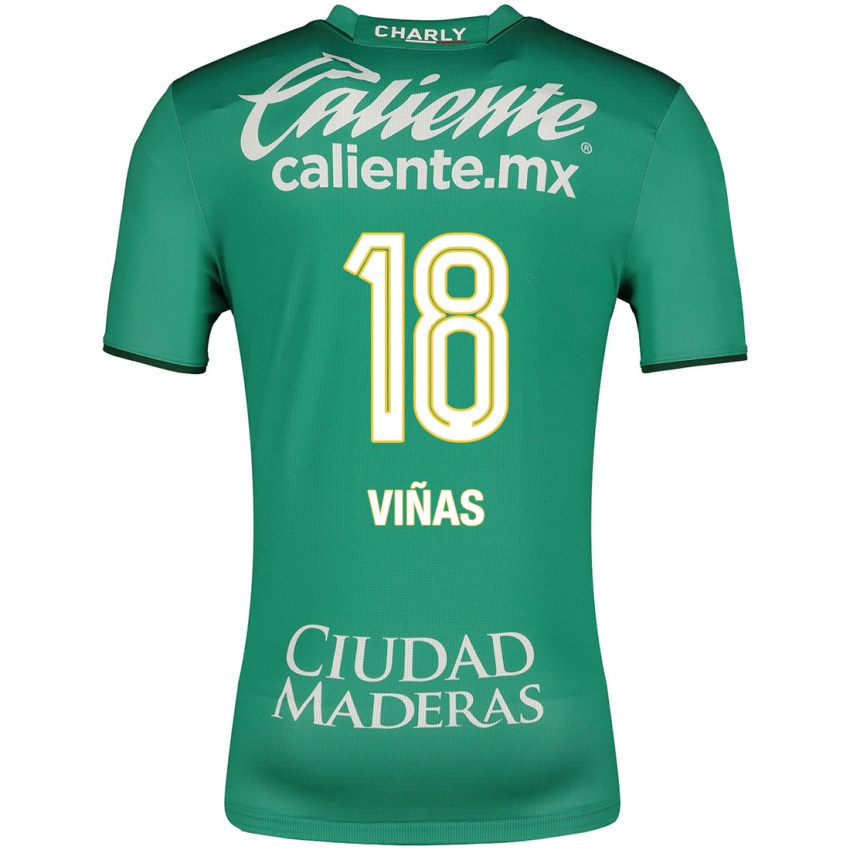 Criança Camisola Federico Vinas #18 Verde Principal 2023/24 Camisa