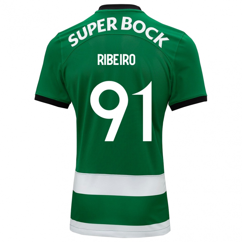 Criança Camisola Rodrigo Ribeiro #91 Verde Principal 2023/24 Camisa