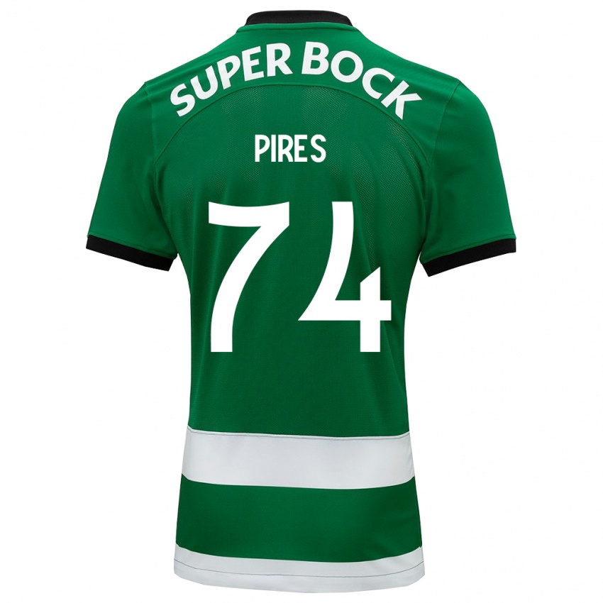 Criança Camisola Guilherme Pires #74 Verde Principal 2023/24 Camisa