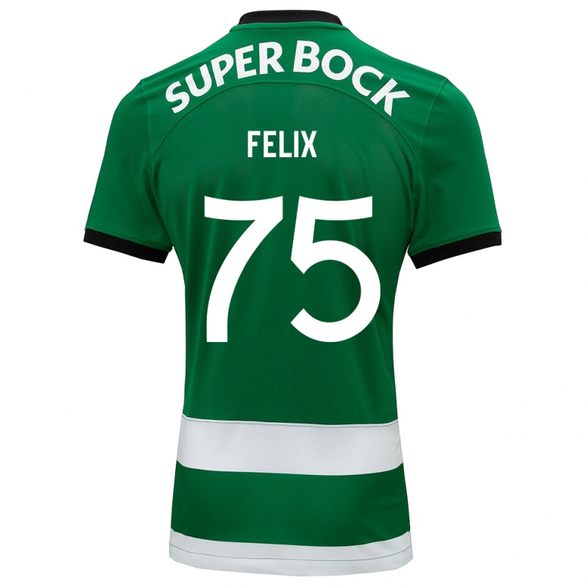 Criança Camisola Vando Félix #75 Verde Principal 2023/24 Camisa