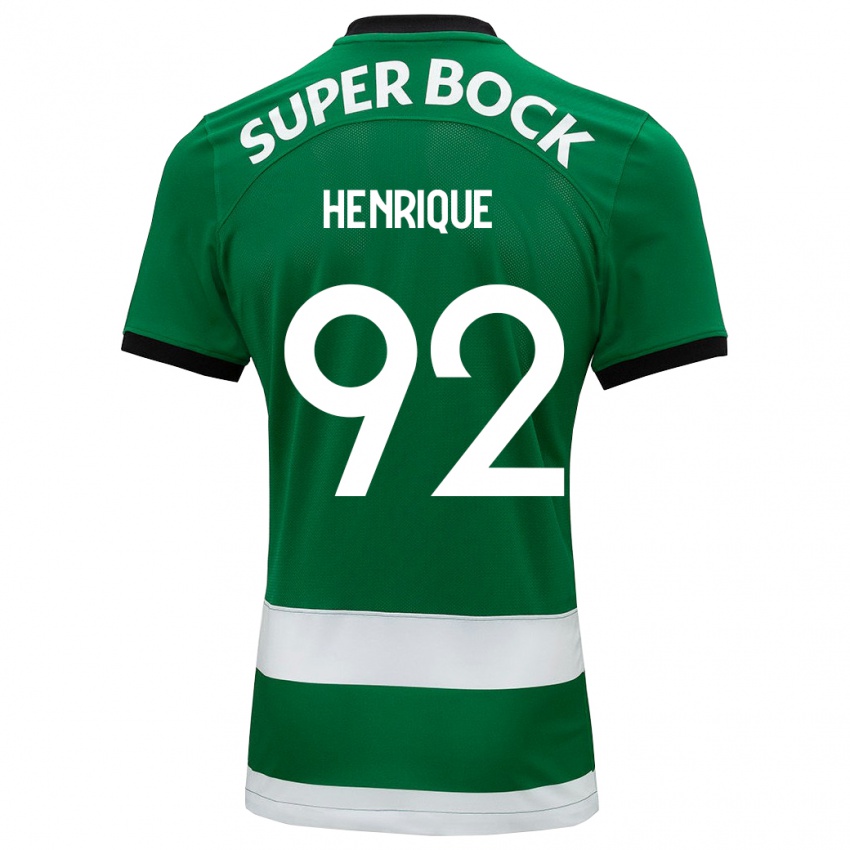 Criança Camisola Eduardo Henrique #92 Verde Principal 2023/24 Camisa