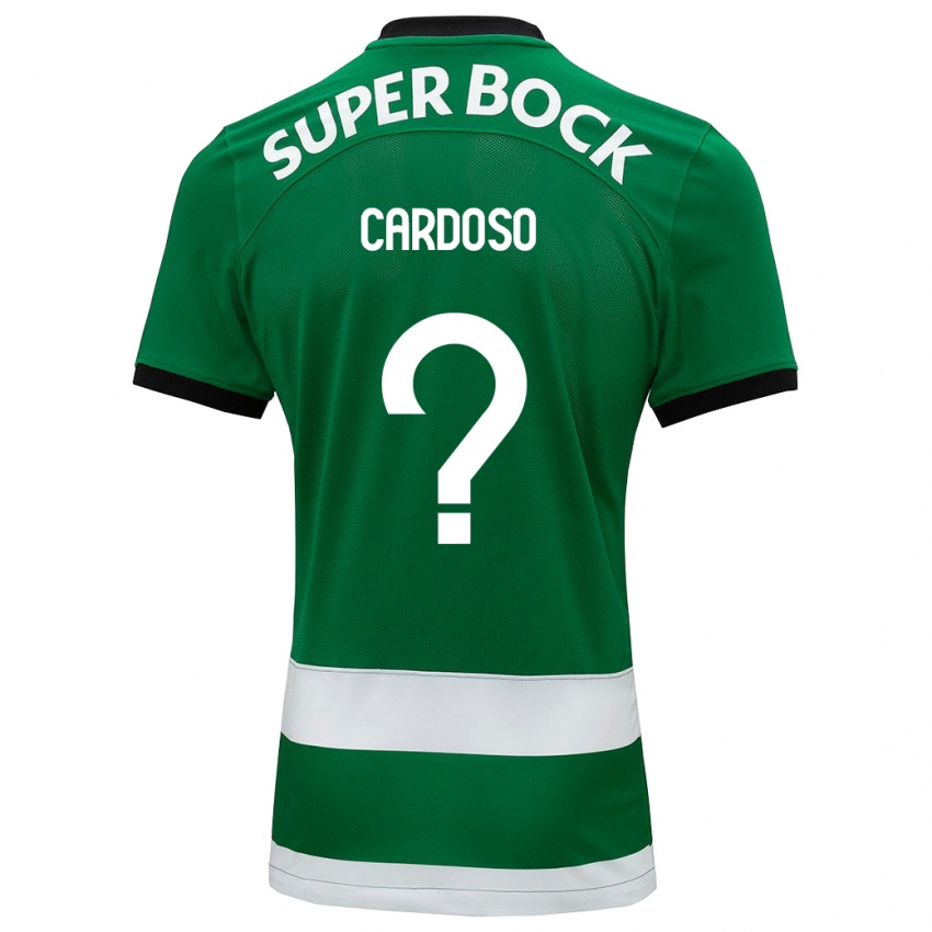 Criança Camisola Diogo Cardoso #0 Verde Principal 2023/24 Camisa