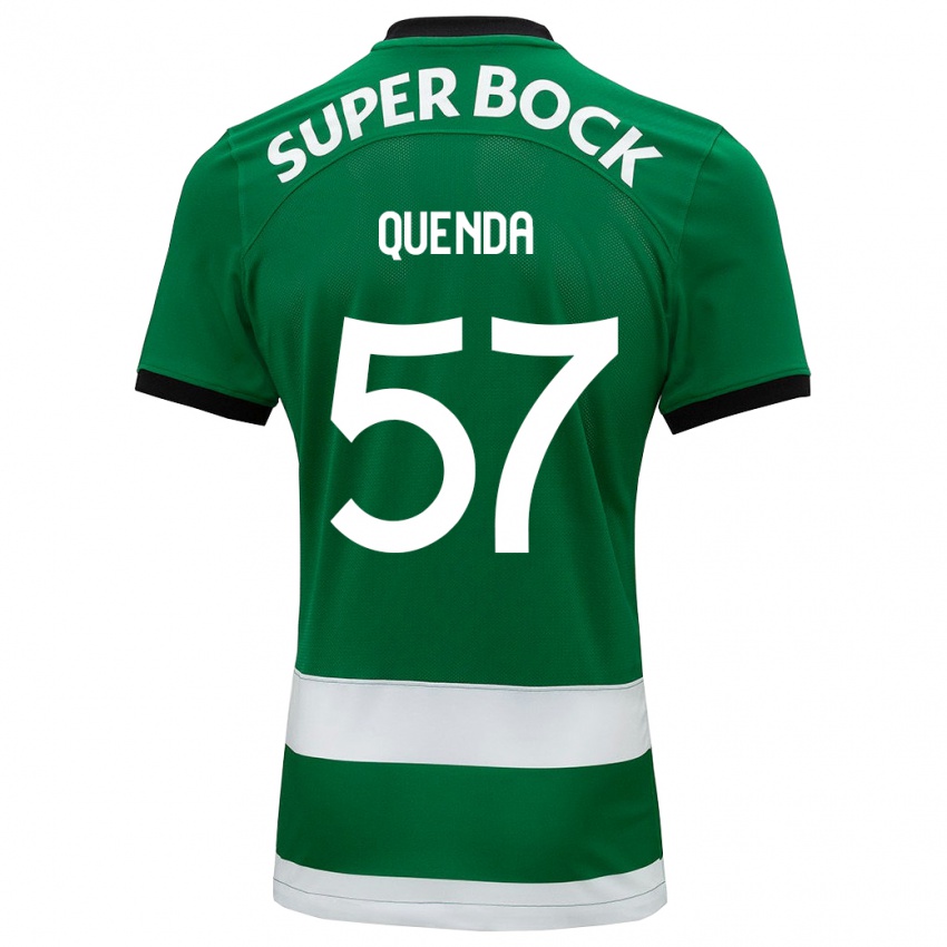 Criança Camisola Geovany Quenda #57 Verde Principal 2023/24 Camisa