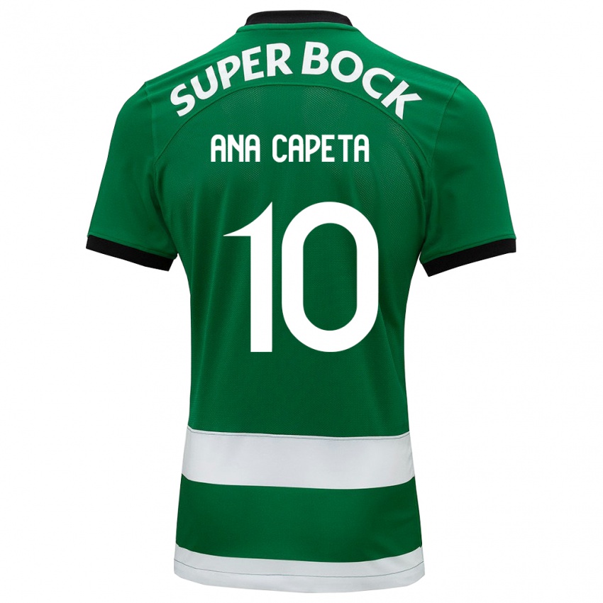 Criança Camisola Ana Capeta #10 Verde Principal 2023/24 Camisa