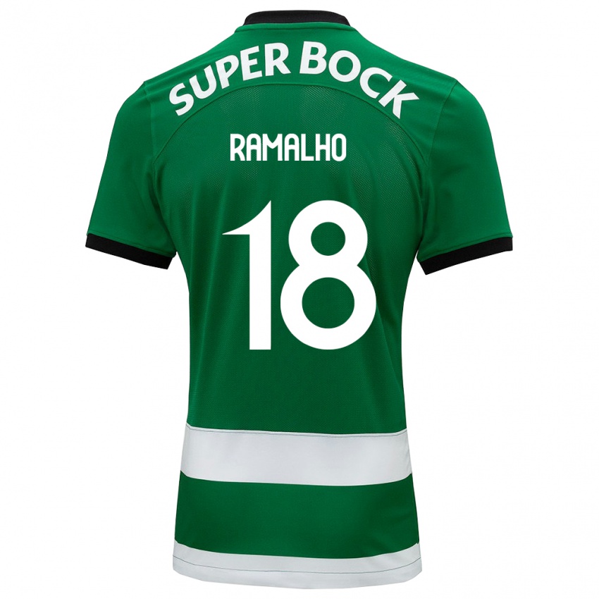 Criança Camisola Inês Filipa Ramalho Gonçalves #18 Verde Principal 2023/24 Camisa