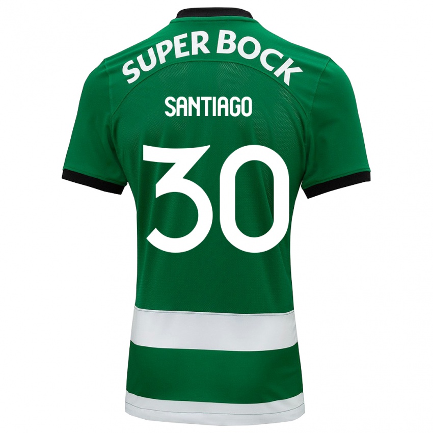 Criança Camisola Carolina Santiago #30 Verde Principal 2023/24 Camisa