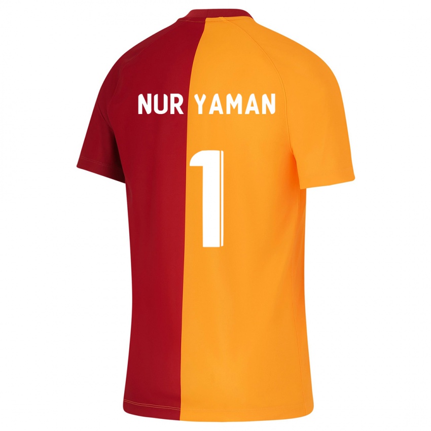 Criança Camisola Gamze Nur Yaman #1 Laranja Principal 2023/24 Camisa