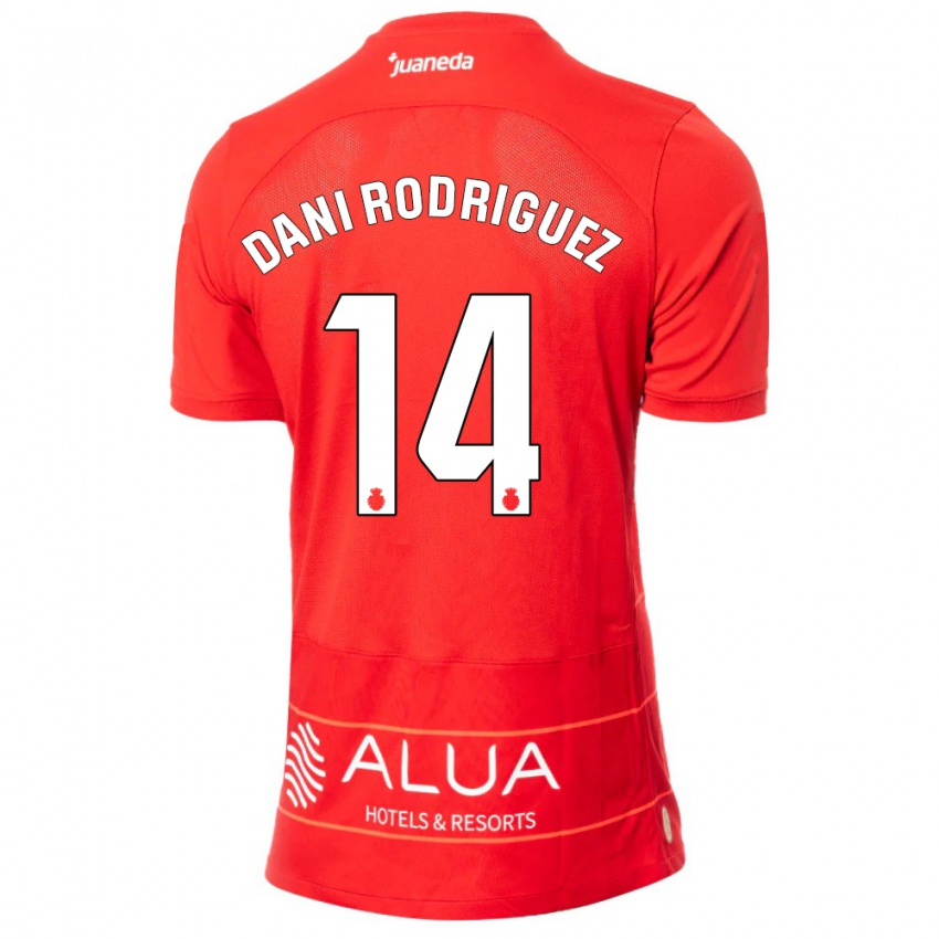 Criança Camisola Dani Rodríguez #14 Vermelho Principal 2023/24 Camisa