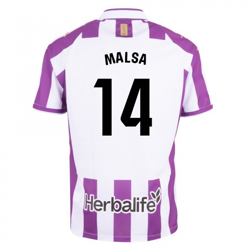 Criança Camisola Mickaël Malsa #14 Roxo Principal 2023/24 Camisa