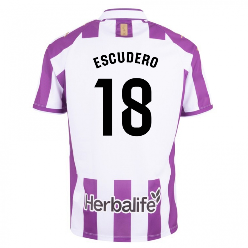 Criança Camisola Sergio Escudero #18 Roxo Principal 2023/24 Camisa