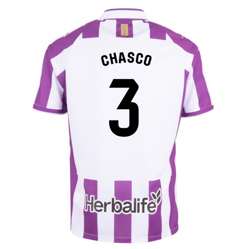 Criança Camisola Raúl Chasco #3 Roxo Principal 2023/24 Camisa