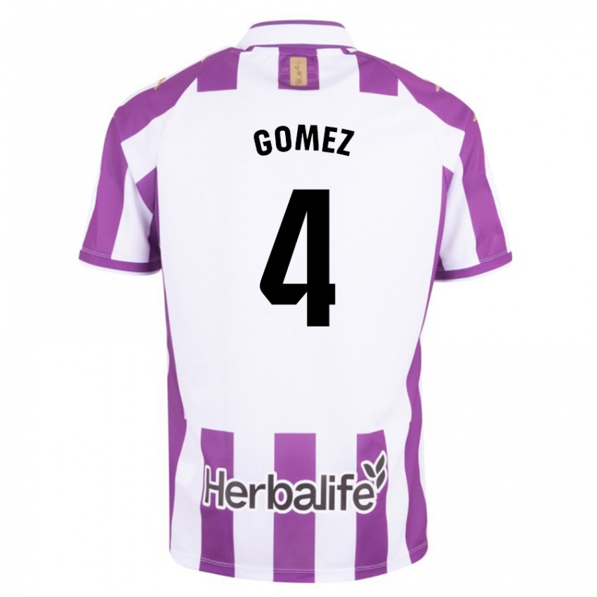 Criança Camisola Adrián Gómez #4 Roxo Principal 2023/24 Camisa