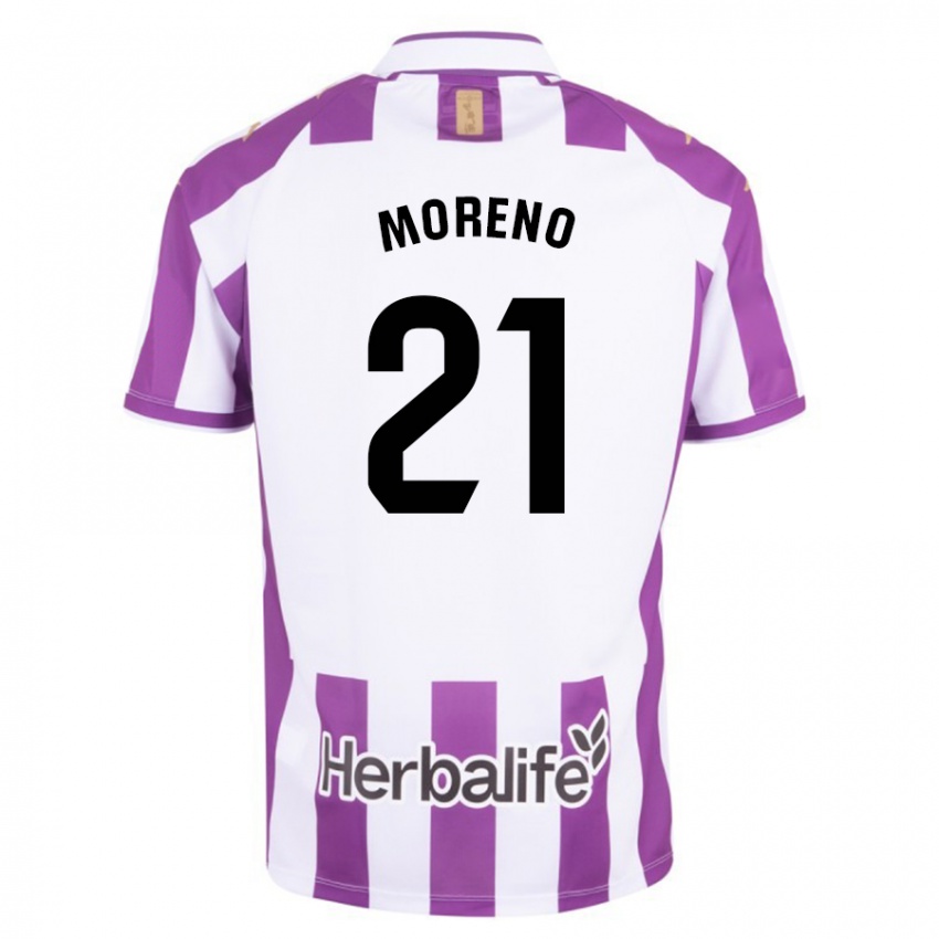 Criança Camisola Xavi Moreno #21 Roxo Principal 2023/24 Camisa