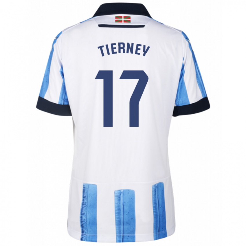 Criança Camisola Kieran Tierney #17 Branco Azulado Principal 2023/24 Camisa